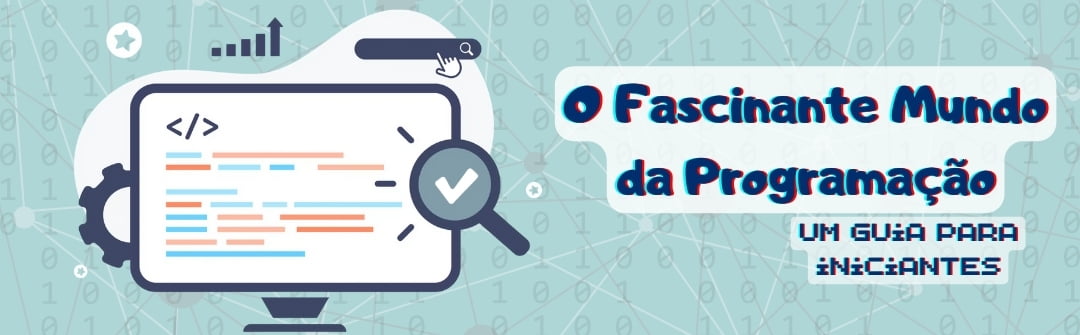 cabeçalho fascinante mundo da programação. banner topo de página
